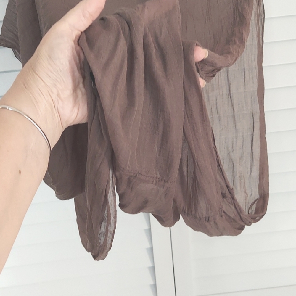 Tahari Scarf, Grey Clay Toned, Sheer, Lightweight, Modal Fabric, 27" x 60"‎ - Picture 4 of 4